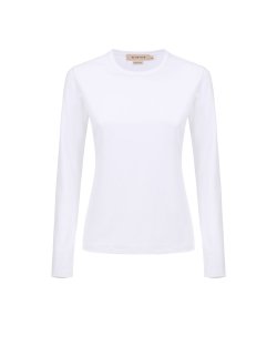 ELISE GUG T-SHIRT MED LANGT RME HVID