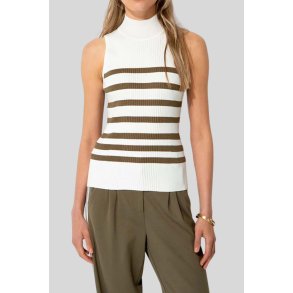 CATNOIR STRIK TOP STRIBET HVID/ARMY