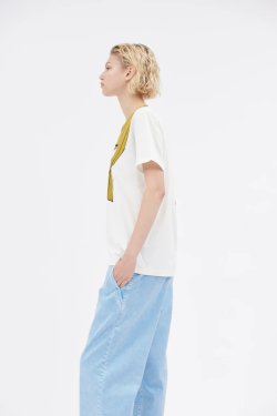 ODEEH T-SHIRT MED PRINT HVID