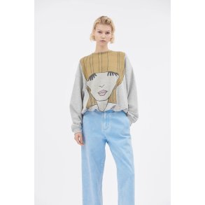 ODEEH SWEAT SHIRT MED PRINT GR�