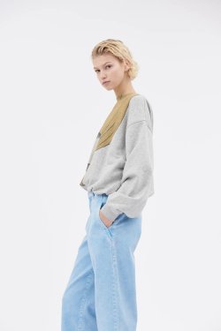 ODEEH SWEAT SHIRT MED PRINT GR�