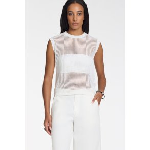 SARAH PACINI STRIK VEST OFF. WHITE