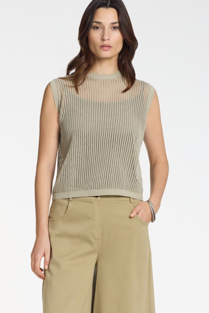 SARAH PACINI STRIK VEST SAND