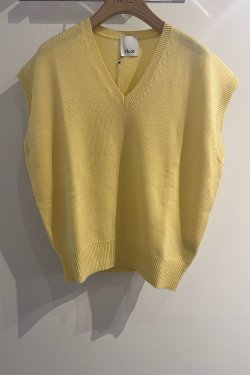 ALLUDE STRIK VEST LYS GUL