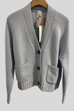 ALLUDE STRIK CARDIGAN LYSEBL�