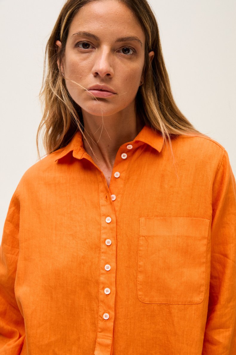 ROSSO STOR SKJORTE H�R ORANGE