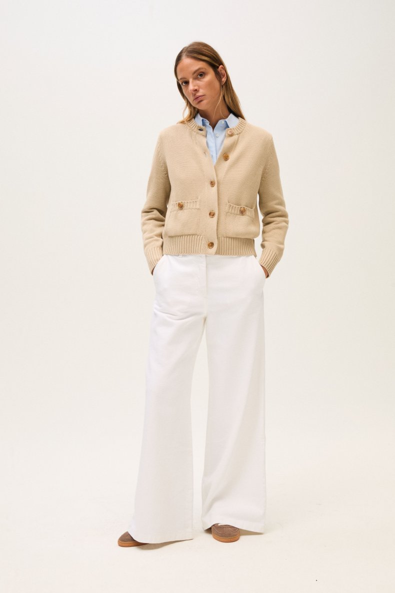 ROSSO STRIK CARDIGAN SAND