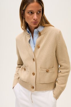 ROSSO STRIK CARDIGAN SAND