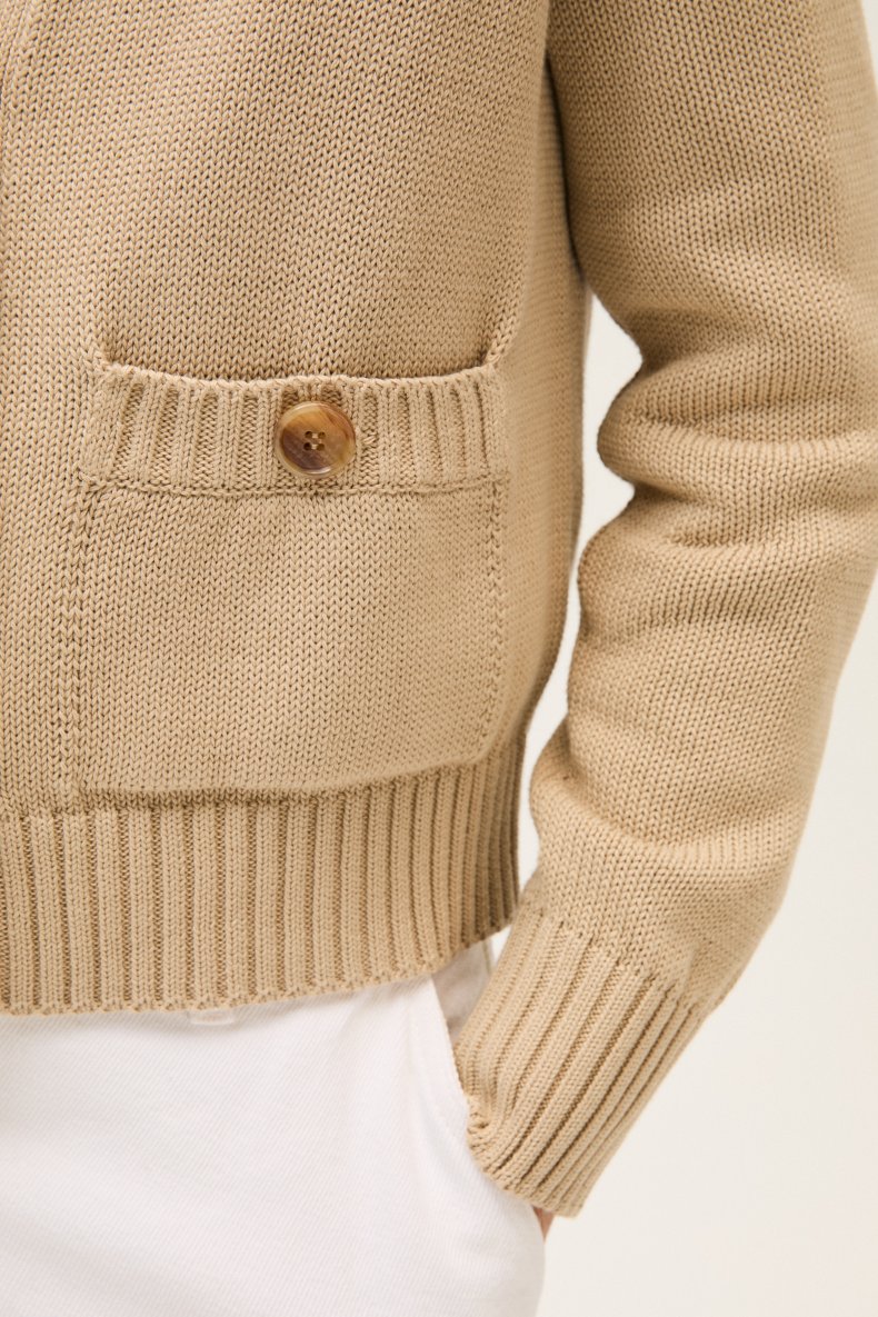 ROSSO STRIK CARDIGAN SAND