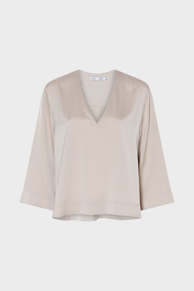 AHLVAR SILKE BLUSE LYS SAND