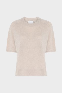 ALLUDE CASHMERE STRIK KORT RME LYS TAUPE
