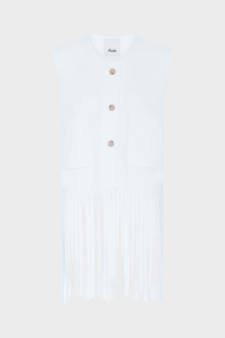 ALLUDE CASHMERE VEST M.FRYNSER CREME