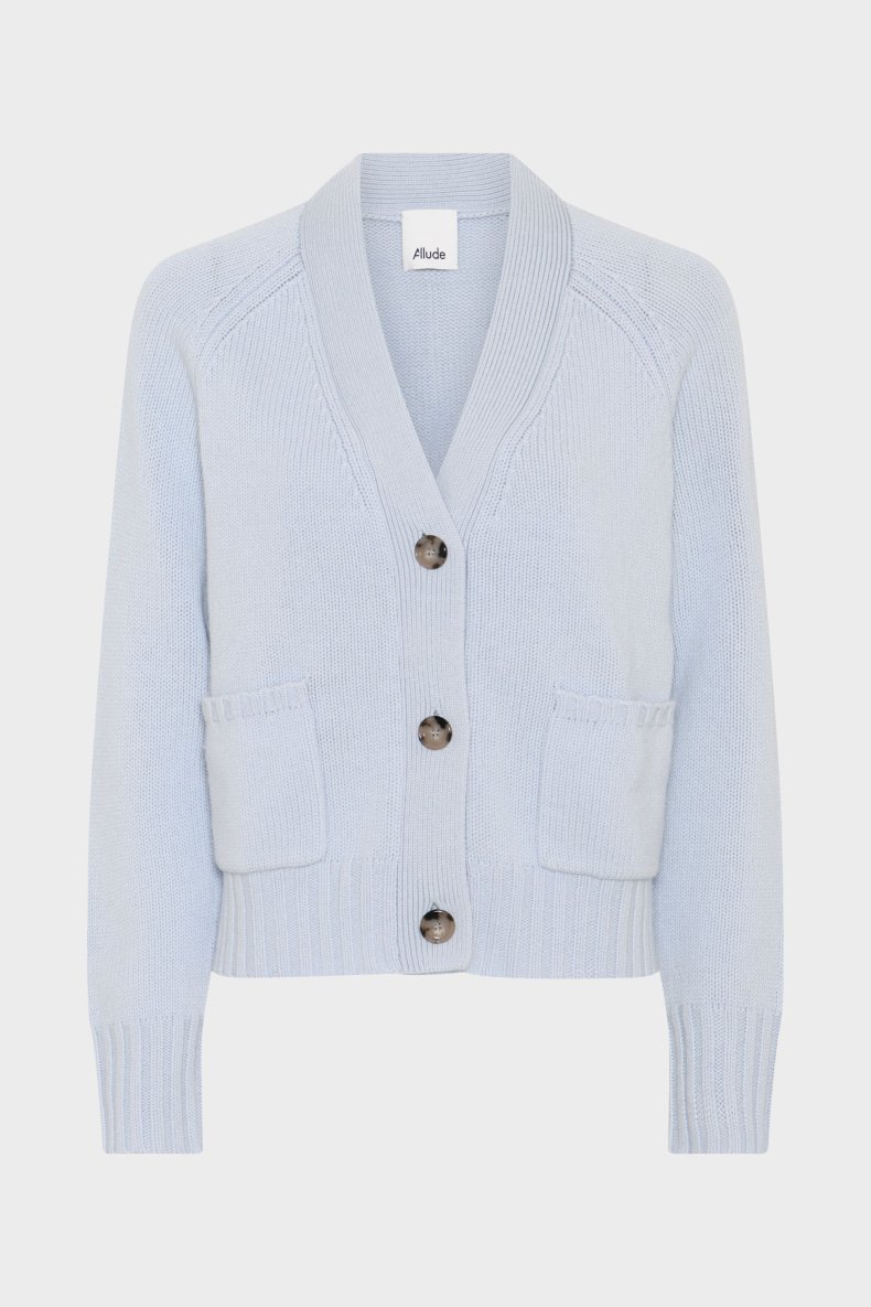 ALLUDE STRIK CARDIGAN LYSEBL�