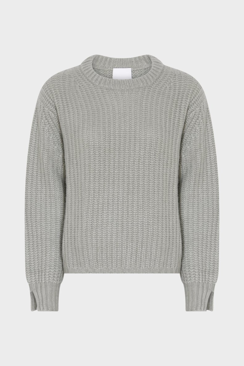 ALLUDE CASHMERE/SILKE STRIK ST�VET GR�N