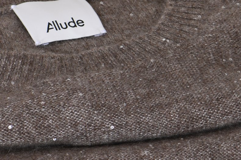 ALLUDE CASHMERE/SILKE STRIK BRUN M. PALIETTER