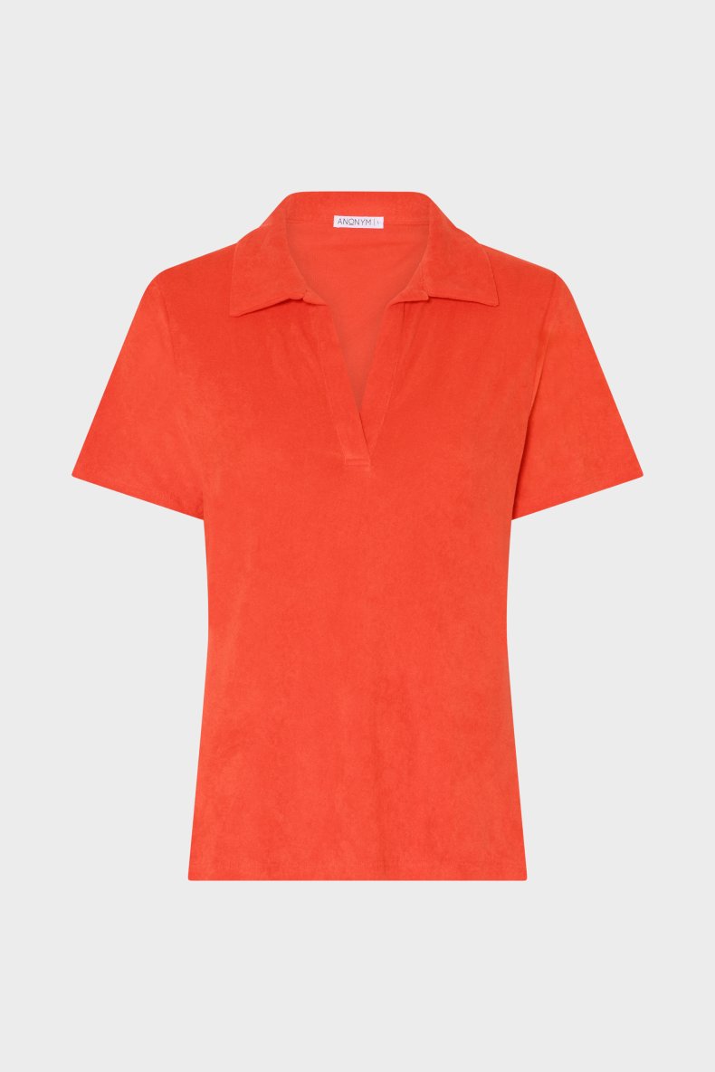 ANONYM FROTTE POLO T-SHIRT ORANGE