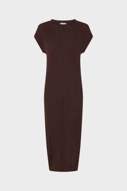 AROVESCIO STRIK KJOLE BRUN