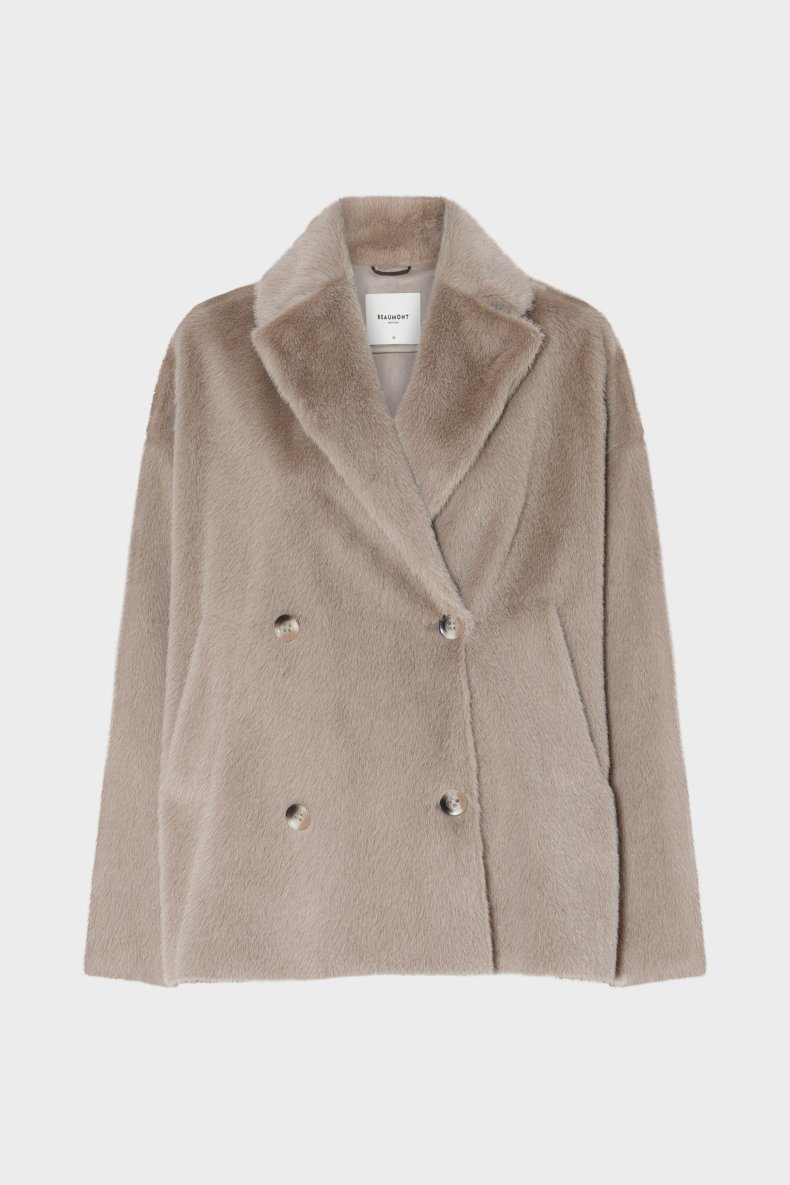 BEAUMONT JAKKE FAKE FUR SAND