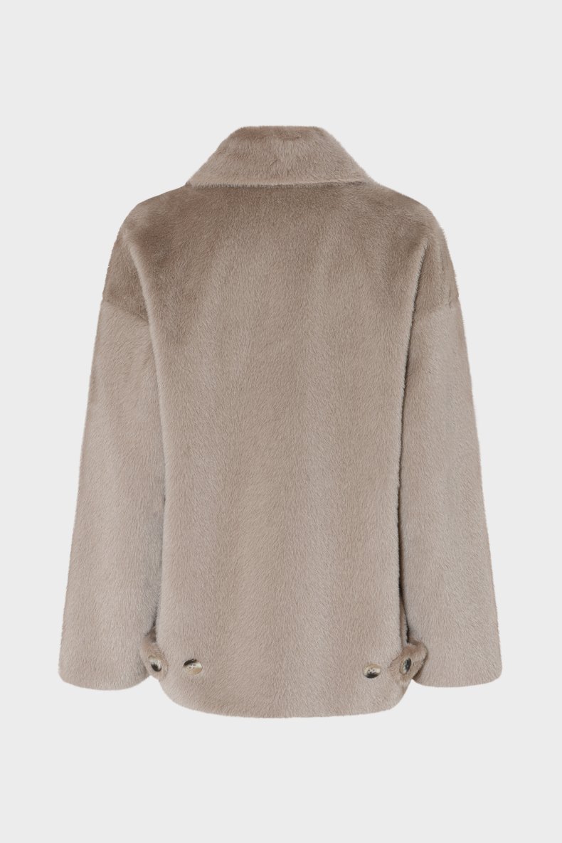 BEAUMONT JAKKE FAKE FUR SAND