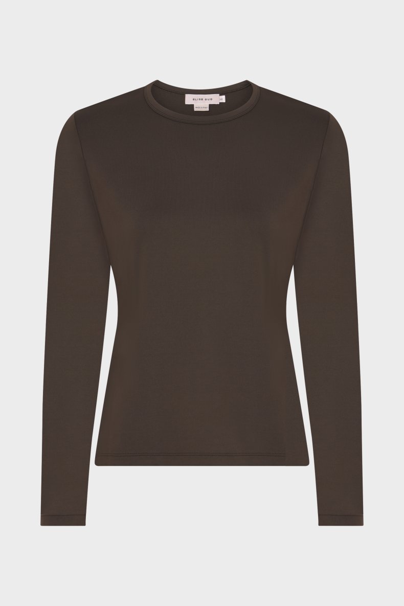 ELISE GUG T-SHIRT LANGT �RME BRUN