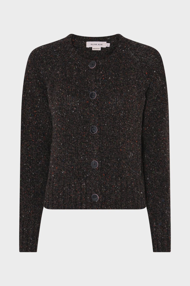 ELISE GUG CARDIGAN BRUN MELERET