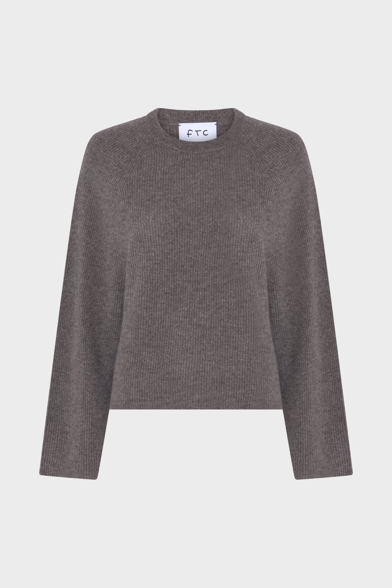 FTC CASHMERE STRIK M�RK TAUPE
