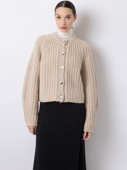FTC CASHMERE CARDIGAN LYS SAND