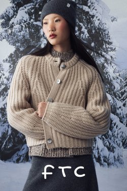FTC CASHMERE CARDIGAN LYS SAND
