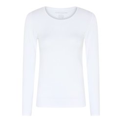 MAJESTIC T-SHIRT LANGT RME HVID