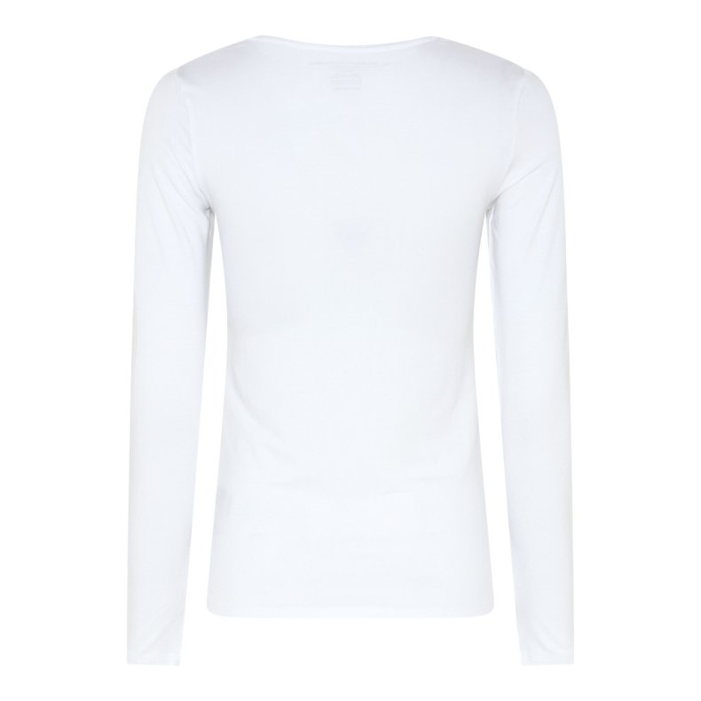 MAJESTIC T-SHIRT LANGT RME HVID