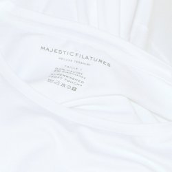 MAJESTIC T-SHIRT LANGT RME HVID