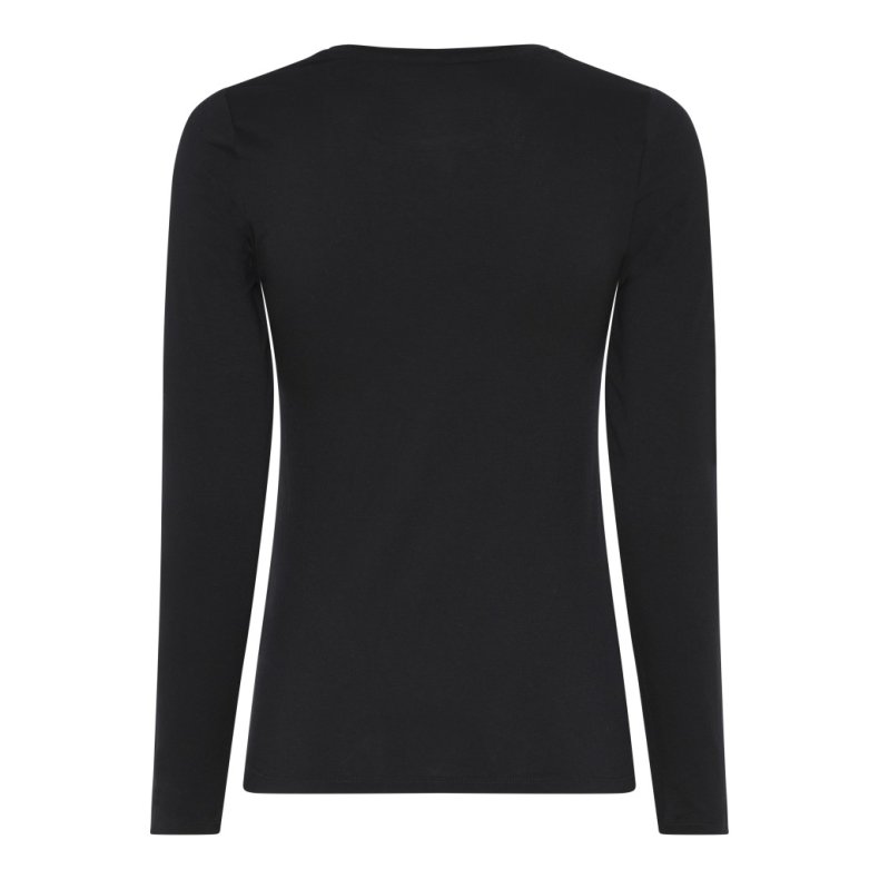MAJESTIC T-SHIRT LANGT �RME SORT