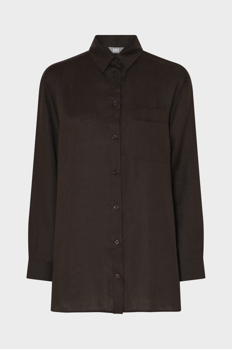 MAX MARA STOR SKJORTE HØR BRUN