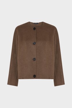 MAX MARA KORT ULD JAKKE BRUN