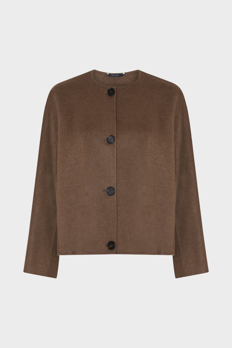 MAX MARA KORT ULD JAKKE BRUN