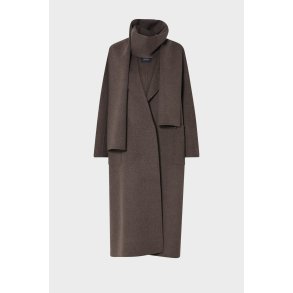 MAX MARA LANG ULD FRAKKE BRUN
