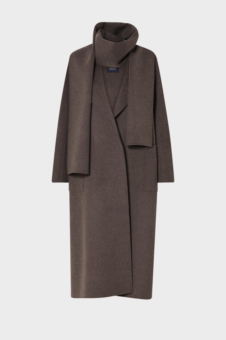MAX MARA LANG ULD FRAKKE BRUN