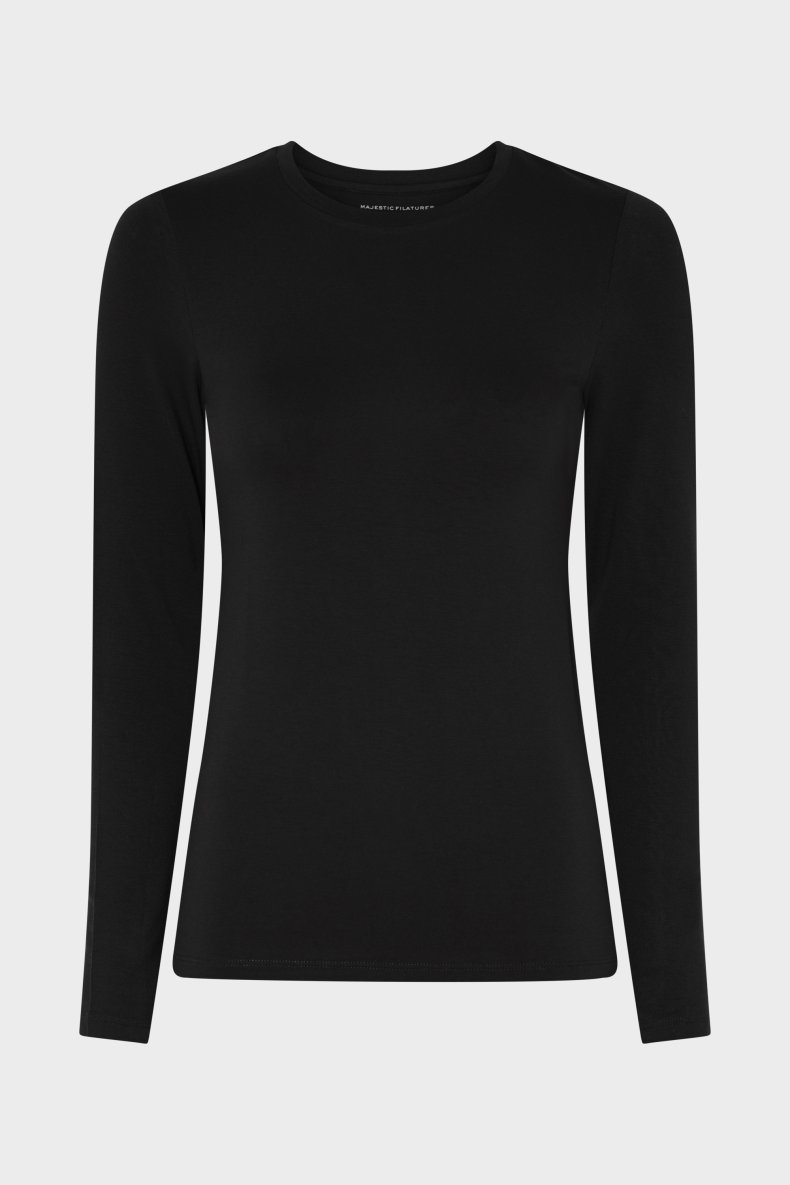 MAJESTIC T-SHIRT LANGT RME SORT