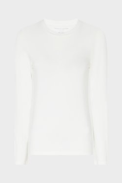 MAJESTIC T-SHIRT LANGT RME HVID