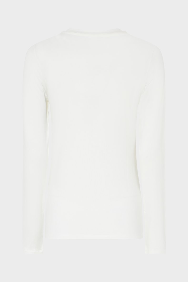 MAJESTIC T-SHIRT LANGT RME HVID