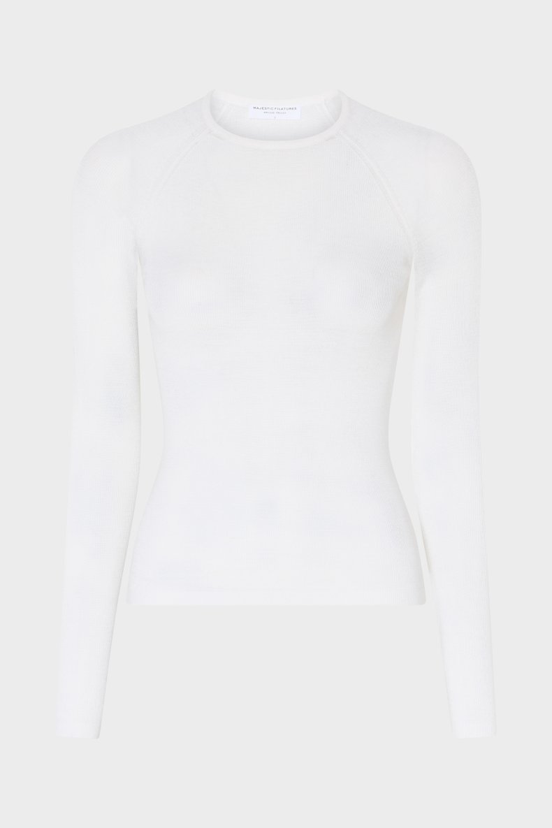 MAJESTIC T-SHIRT ULD/SILKE CREME