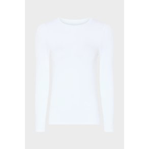 MAJESTIC T-SHIRT LANGT �RME HVID