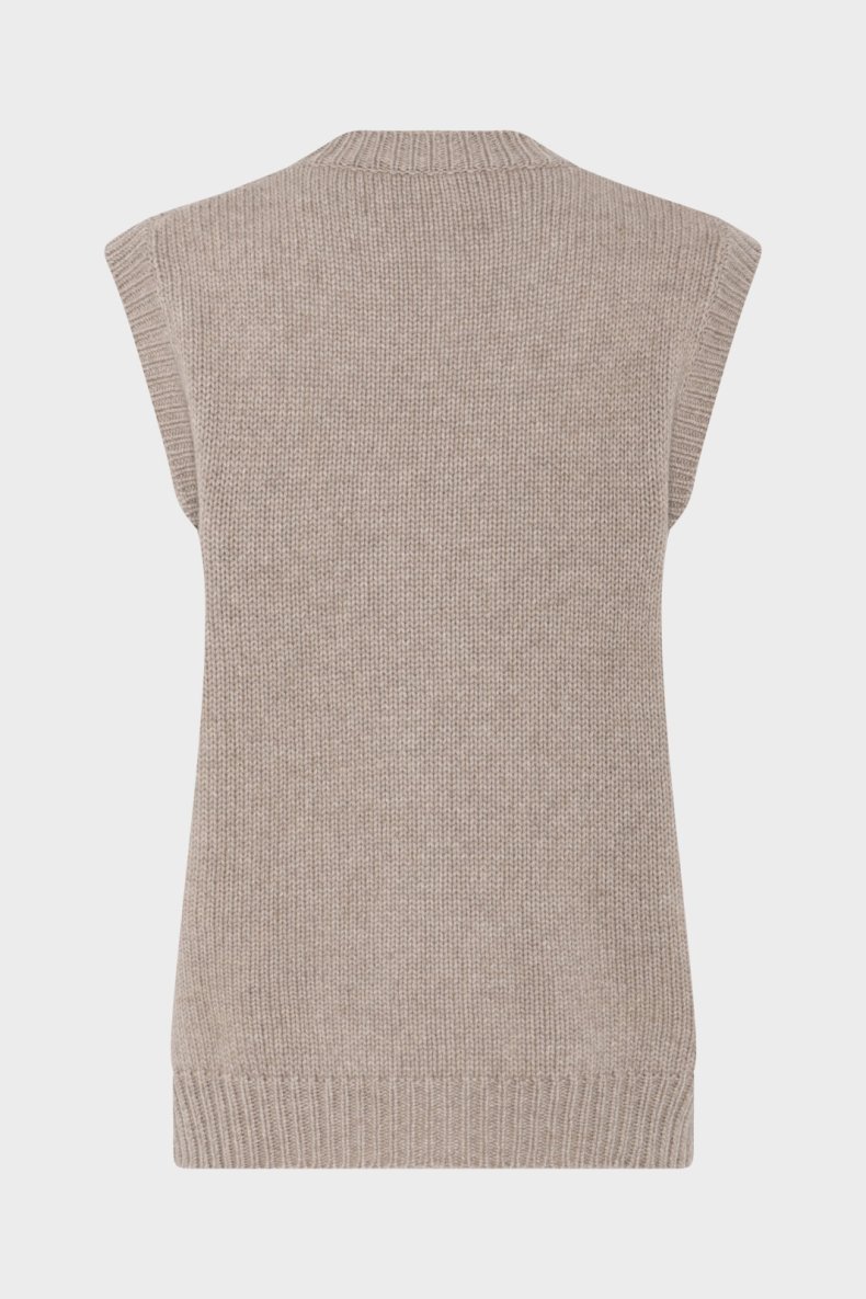 NILLE CASHMERE VEST BRUN