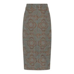 ODEEH BROKADE NEDERDEL GRN/BRUN