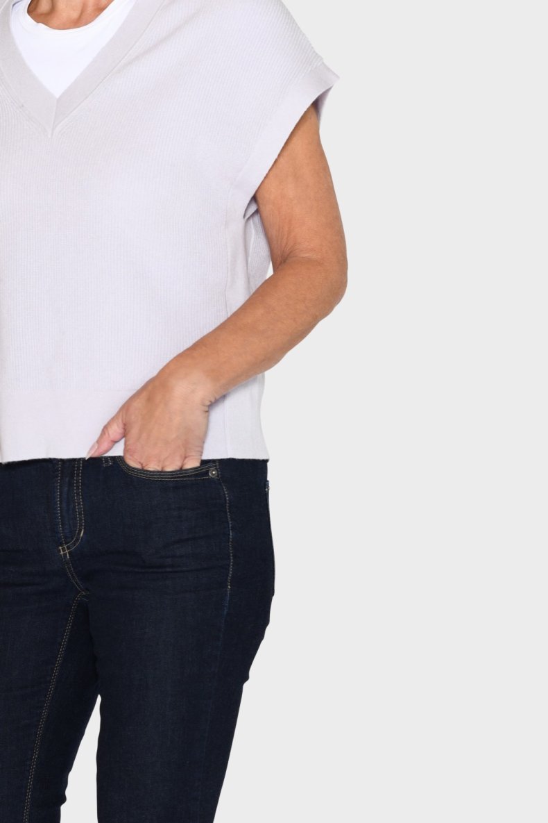 PUROTATTO CASHMERE STRIK VEST BLGR