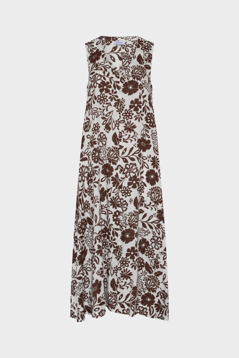 ROSSO H�R KJOLE M�NSTRET BRUN/CREME