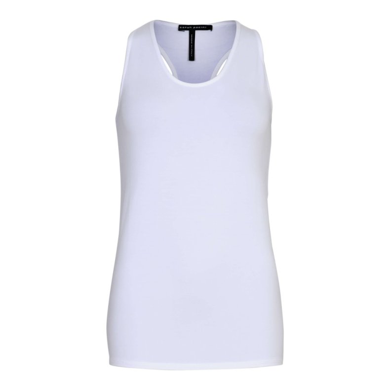 SARAH PACINI TOP M.BRYDER RYG HVID