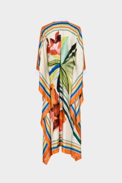 SARA ROKA  SILKE KJOLE MULTI COLOUR