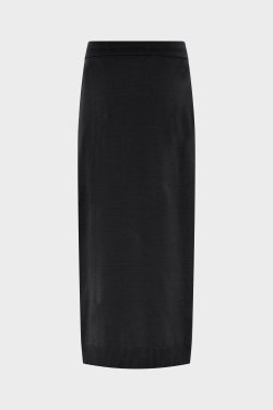 SARAH PACINI LANG STRIK NEDERDEL SORT