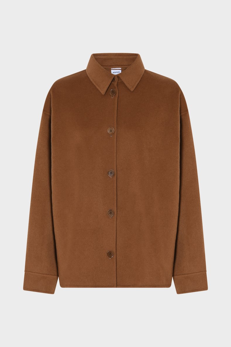 ASPESI KORT ULD JAKKE CAMEL